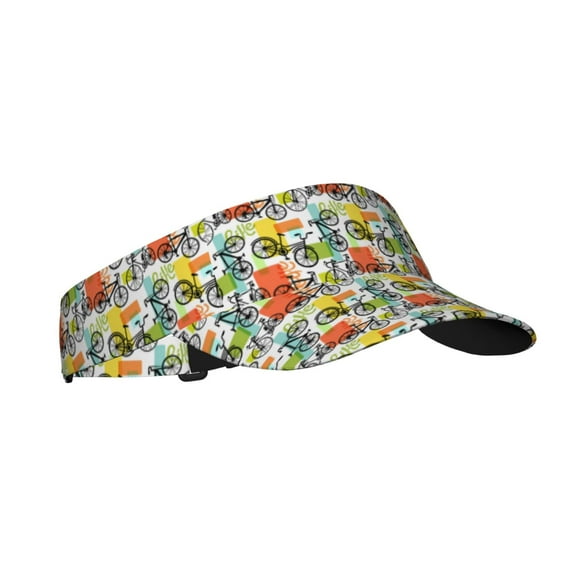 Sikiie Retro Bike Sun Visor Hat Adjustable Velcro Golf Visor Sports Sunscreen Visor Hat for Outdoor Activities