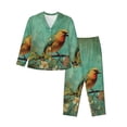 thumbnail image 1 of Sikiie Retro Birds Pajamas for Women Set, Womens Pajama Sets, Lounge Sets for Women, 2pjs for Women-Small, 1 of 7