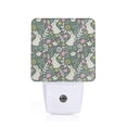 thumbnail image 1 of Sikiie Retro Bunny Floral Led Night Light, Warm White,Cool White Lights for Bathroom,Hallway,Bedroom, Kids Room-EU, 1 of 7