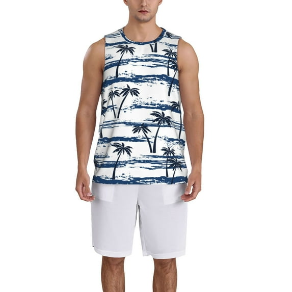 Sikiie Retro Coconut Tree Basketball Jersey Reversible Men's Mesh Athletic Sports Shirts Training Practice S-4XLSmall