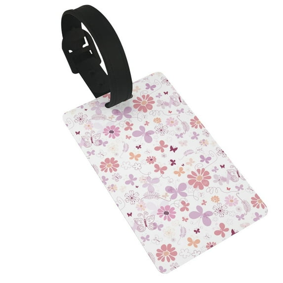 Sikiie Retro Floral Luggage Tags Privacy Cover ID Label Suitcase Tags Identifiers For School Bags,Suitcases