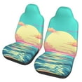thumbnail image 1 of Sikiie Retro Palm Beach Sunset Car Seat Protector 2 Pack Car Seat Cushion Mat, Car Seat Covers for SUV, Truck, Van, 1 of 7