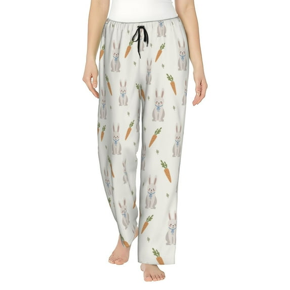 Sikiie Retro Rabbit Women’s Ultra-Soft Comfy Lounge Pants Sleepwear Comfy Lounge Pants Drawstring Sleep Bottoms with PocketsX-Large
