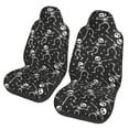 thumbnail image 1 of Sikiie Retro Skeleton Dancing On Halloween Party Car Seat Protector 2 Pack Car Seat Cushion Mat, Car Seat Covers for SUV, Truck, Van, 1 of 7