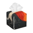 thumbnail image 1 of Sikiie Retro Space Rocket Launch Leather Tissue Box Cover Square, tissue box holder - 5.2”x5.2”x5.2”, 1 of 7