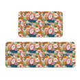 thumbnail image 1 of Sikiie Retro Summer Stamp Kitchen Mat 2 PCS Cushioned Kitchen Rug, Waterproof Non-Slip Kitchen Mats for Kitchen, Floor Home, Sink, Laundry, 1 of 6