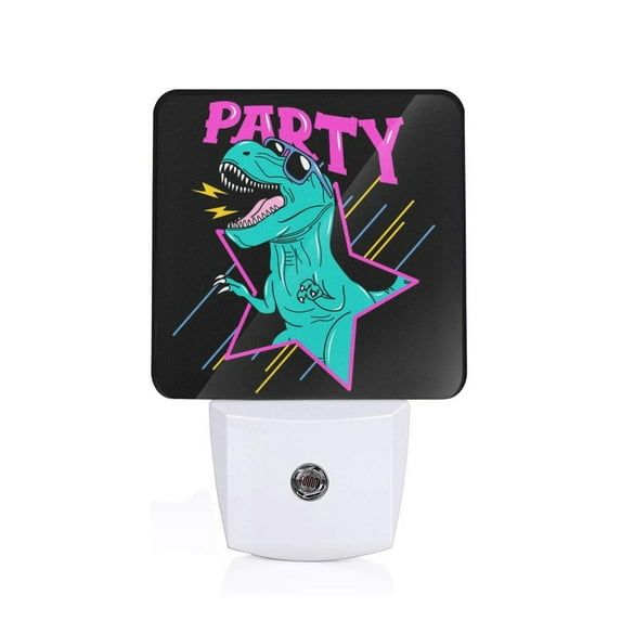 Sikiie Rex Dinosaur With Sunglasses Led Night Light, Warm White,Cool White Lights for Bathroom,Hallway,Bedroom, Kids Room-US