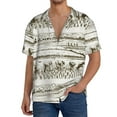 thumbnail image 1 of Sikiie Rice Harvest Men's Wrinkle Free Untucked Cuban Shirt Business Casual Button Down Shirts Short Sleeve ShirtLarge, 1 of 5