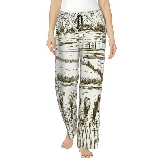 Sikiie Rice Harvest Women’s Ultra-Soft Comfy Lounge Pants Sleepwear Comfy Lounge Pants Drawstring Sleep Bottoms with PocketsSmall
