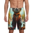 thumbnail image 1 of Sikiie Riverside Meditating Cat Mens Pajama Shorts, Lightweight Lounge Pant with Pockets Soft Sleep Pj Shorts for Men3X-Large, 1 of 6