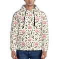 thumbnail image 1 of Sikiie Rose Flowers Men's Hoodie, Essentials Hoodie, Sweatshirt, Pullover Hooded Sweatshirt for Men-Small, 1 of 7