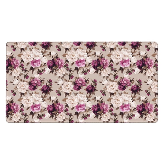 Sikiie Rose Flowers Mouse Pad, 16x29.5 Mousepad Desk Mat in Anti-Slip Rubber Mousepads Mat for Game Office Laptop Computer