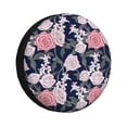 thumbnail image 1 of Sikiie Rose Flowers PVC Leather Spare Tire Wheel Cover Spare Tire Cover, for Car Truck SUV Camper Trailer Universal Fit(14-17in)-16 inch, 1 of 6