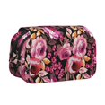 thumbnail image 1 of Sikiie Rose Flowers Print Flip Double-layer Pencil Case, All-purpose Stationery Bag for Study and Office, Zipper Design, Unisex, 1 of 7