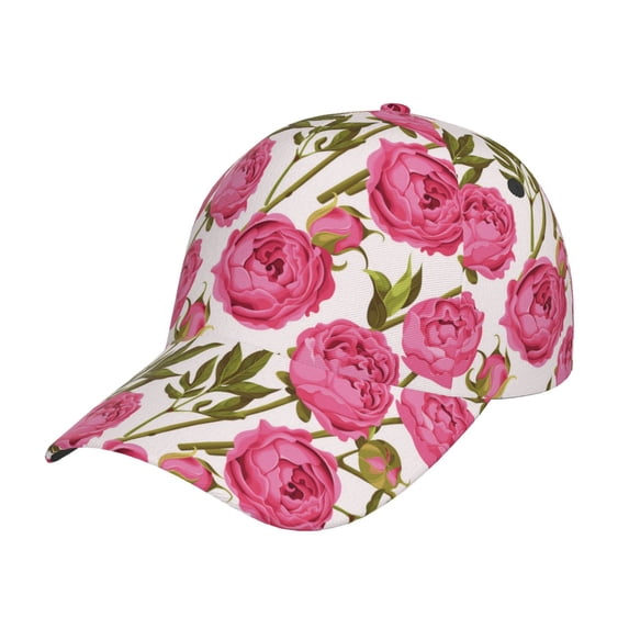 Sikiie Rose Flowers Unisex Vintage Washed Unstructured Baseball Cap Soft Cap Adjustable Unisex Baseball Hat Dad Hat