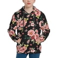 thumbnail image 1 of Sikiie Rose Flowers Youth Hoodie Sweatshirt Pullover Hooded Classic Casual Essentials Hoodiefor Boys Girls Kids -Small, 1 of 6