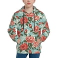 thumbnail image 1 of Sikiie Rose Flowers Youth Hoodie Sweatshirt Pullover Hooded Classic Casual Essentials Hoodiefor Boys Girls Kids -Small, 1 of 6