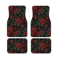 thumbnail image 1 of Sikiie Roses Car Foot Mat Set of 4 Pieces Basics Universal Fit Rubber Carpet Floor Mats For Car SUV Van & Truck, 26.8"L x 17.3"W (Front), 13"L x 17.3"W(Rear), 1 of 6