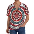 thumbnail image 1 of Sikiie Round Design Men's Cuban Shirt, Hawaiian Shirts, Business Casual Button Down Shirts, Short Sleeve Shirt-XX-Large, 1 of 5