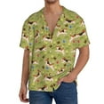 thumbnail image 1 of Sikiie Running Beagle Men's Wrinkle Free Untucked Cuban Shirt Business Casual Button Down Shirts Short Sleeve Shirt4X-Large, 1 of 5