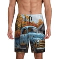 thumbnail image 1 of Sikiie Rustic Vintage Truck Autumn Mens Pajama Shorts, Lounge Pant, Men's shorts，Sleep Pj Shorts for Men-Large, 1 of 6