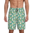 thumbnail image 1 of Sikiie SHIBA WITH FLORAL Mens Pajama Shorts, Lightweight Lounge Pant with Pockets Soft Sleep Pj Shorts for Men, 1 of 6