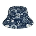 thumbnail image 1 of Sikiie Sailing Cruises Nautical Reflective Double-Sided Bucket Hat, Sun Hat, for Gardening, Beaching, Camping, Hiking, Fishing, 1 of 6
