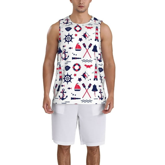 Sikiie Sailing Marine Travel Basketball Jersey Reversible Men's Mesh Athletic Sports Shirts Training Practice S-4XLLarge