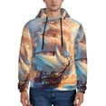 thumbnail image 1 of Sikiie Sailing Ship Ocean Sunset Men's Hoodie, Essentials Hoodie, Sweatshirt, Pullover Hooded Sweatshirt for Men-Small, 1 of 7