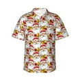 thumbnail image 1 of Sikiie Santa Claus bells Print Men's Hawaiian Shirt, Summer Beach Button Pocket Short Sleeve T-Shirt,X-Large, 1 of 7