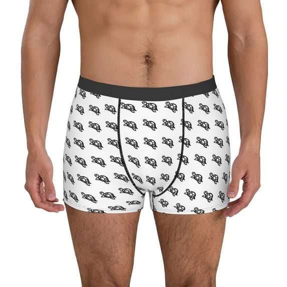 Sikiie SeTurtle27 Print Men's Boxer Briefs, Elastic Waistband Boxer Briefs Leggings-Large