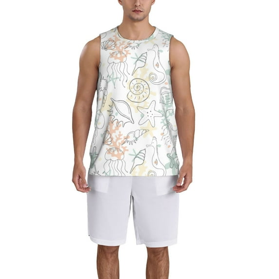 Sikiie Sea Animals Basketball Jersey Reversible Men's Mesh Athletic Sports Shirts Training Practice S-4XLLarge