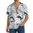 thumbnail image 1 of Sikiie Sea Life Elements Men's Wrinkle Free Untucked Cuban Shirt Business Casual Button Down Shirts Short Sleeve ShirtXX-Large, 1 of 5