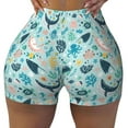 thumbnail image 1 of Sikiie Sea Life Print Workout Shorts Women Scrunch Butt Gym Shorts Seamless High Waist Tummy Control Yoga Biker Athletic Shorts, 1 of 5