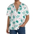 thumbnail image 1 of Sikiie Sea Turtle Men's Wrinkle Free Untucked Cuban Shirt Business Casual Button Down Shirts Short Sleeve Shirt3X-Large, 1 of 5