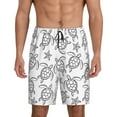 thumbnail image 1 of Sikiie Sea Turtle Mens Pajama Shorts, Lightweight Lounge Pant with Pockets Soft Sleep Pj Shorts for Men4X-Large, 1 of 6