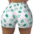 thumbnail image 1 of Sikiie Sea Turtle Print Workout Shorts Women Scrunch Butt Gym Shorts Seamless High Waist Tummy Control Yoga Biker Athletic Shorts, 1 of 5