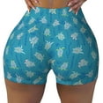 thumbnail image 1 of Sikiie Sea Turtle Print Workout Shorts Women Scrunch Butt Gym Shorts Seamless High Waist Tummy Control Yoga Biker Athletic Shorts, 1 of 5