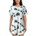 thumbnail image 1 of Sikiie Sea Turtle Womens Pajama Sets Short Sleeve Top With Pants Sleepwear 2 Piece Lounge SetX-Large, 1 of 6