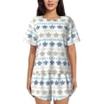 thumbnail image 1 of Sikiie Sea Turtle Womens Pajama Sets Short Sleeve Top With Pants Sleepwear 2 Piece Lounge SetXX-Large, 1 of 6