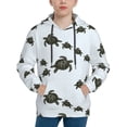 thumbnail image 1 of Sikiie Sea Turtle Youth Hoodie Sweatshirt Pullover Hooded Classic Casual Essentials Hoodiefor Boys Girls Kids -X-Large, 1 of 6