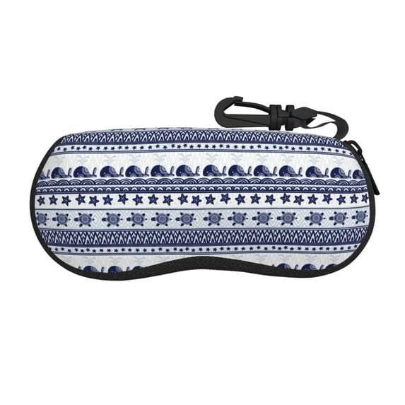 Sikiie Sea Underwater Animals1 Sunglasses Soft Case Neoprene Zipper Eyeglass Case, Zipper Portable Spectacle Cases for Men Women