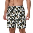 thumbnail image 1 of Sikiie Sea ​​Urchin Print Men's Double Layer Swimming Trunks, Adjustable Waistband and Pockets Sports Swimming Trunks, Beach Swimwear-Medium, 1 of 6