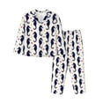 thumbnail image 1 of Sikiie Seahorses and Hearts Women's Long-Sleeve Shirt and Full-Length Bottom Pajama Set (s-xxl)-Medium, 1 of 7