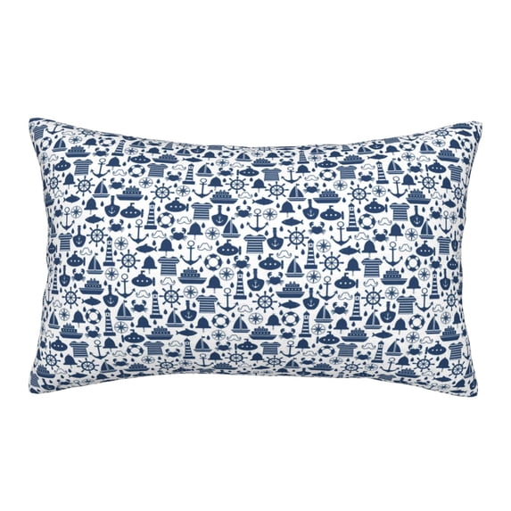 Sikiie Seaside Primary Color Print Plush Pillow Cover, Wrinkle-proof and Stain-resistant Pillow Protector without Pillow Core, Home Decoration-16"x24"