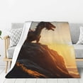 thumbnail image 1 of Sikiie Seaside Sunset Cool Dragon Cozy Flannel Fleece Throw Blanket: Lightweight & Thick for All Seasons - Perfect for Women, Men, & Kids"50"x40", 1 of 6