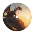 thumbnail image 1 of Sikiie Seaside Sunset Cool Dragon Nativity Christmas Tree Skirt, Jesus Christian Winter Holiday Tree Mat Decoration(30-48IN)48", 1 of 1