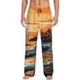 thumbnail image 1 of Sikiie Serene Ocean Sunset Pajama Pants Men, PJ Bottoms, Sleep & Lounge Pants-Large, 1 of 6