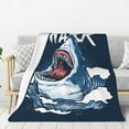 thumbnail image 1 of Sikiie Shark Cozy Flannel Fleece Throw Blanket: Lightweight & Thick for All Seasons - Perfect for Women, Men, & Kids", 1 of 6