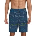 thumbnail image 1 of Sikiie Shark Mens Pajama Shorts, Lightweight Lounge Pant with Pockets Soft Sleep Pj Shorts for Men4X-Large, 1 of 6